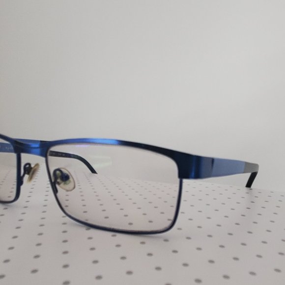 DANNY GOKEY Men's Eyeglass Frames Eyewear Blue Metallic Academia Preppy Office - Picture 1 of 13